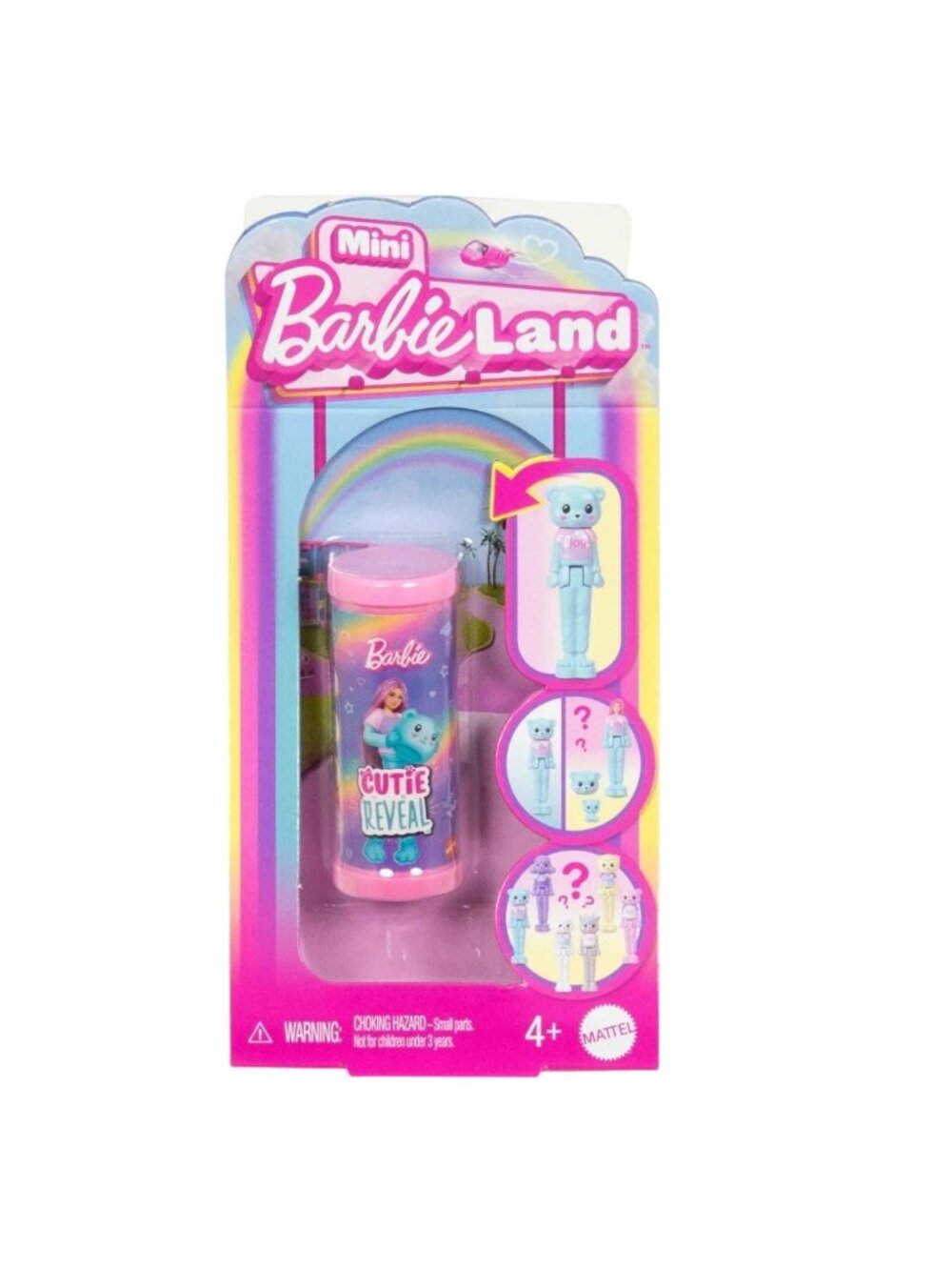 Barbie Mini Cutie Reveal Surprise Doll With Bear Costume - 1.5 Inches - Blue & P